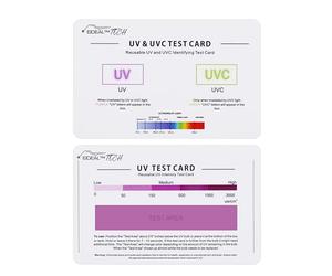 EIDEAL™ | Carte de test UV et UVC et carte de test d'intensité UV | Carte de test UV 3 en 1 | Carte d'identification de la lumière UVA et UVC | Spot UV et carte de lecture d'intensité LED |