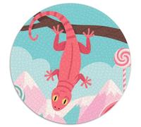 Eidechse Mit 1000 Teilen Puzzle Reptilien Circular Puzzles Geeignet AB 12 Jahren Pädagogisches Für Erwachsene Kinder Buntes Tier Geschenke 1000pcs (67.5x67.5cm)