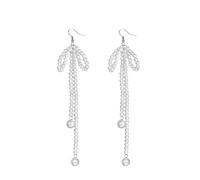 Eidechsen Ohrringe Neue Perle Ohrringe Sommer Vielseitige frauen Bogen Imitation Perle Ohrringe Ohrringe Schwarze Ohrringe Herren (B, One Size)