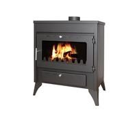Eider Biomasa Poêle à bois - 13,2 kW - modèle CAPRI - jusqu'à 297 m³ - H.89 x l.68 x P.44 cm - Classe énergétique A