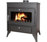 Eider Biomasa Poêle à bois - 13,2 kW - modèle CAPRI - jusqu'à 297 m³ - H.89 x l.68 x P.44 cm - Classe énergétique A