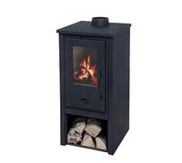 Eider Biomasa Poêle à bois - modèle Maxi Calor - 5,4 kW - jusqu'à 120 m³ - H.79 x l.41 x P.39 cm - Classe énergétique A