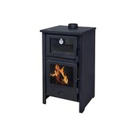 Poêle à bois QUARTZ 9 kW avec four intégré - Rendement 78 % - Chauffe 210 m³ - Acier et vermiculite - Sortie 120 mm - Classe A