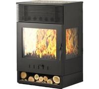 Poêle à bois ventilé 10 kW Tokio - Rendement 85,6 % - Chauffe 230 m³ - Fonte et acier - Sortie 150 mm - Classe A