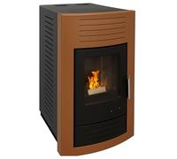 EIDER BIOMASA Poêle à granulés Mars 8,55 kW - Chauffe jusqu'à 252 m³ - Trémie 17 kg - Rendement 90 % - Faible consommation - Programmation hebdomadaire - Affichage numérique - Sortie 80 mm