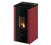 EIDER BIOMASA Poêle à granulés Pegaso 8-7,77 kW - Chauffe jusqu'à 150 m³ - Trémie 15 kg - Faible consommation 0,56-1,56 kg/h - Compact 91 x 46 x 46 cm - Verre Propre - Classe A+ - Silencieux