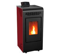 EIDER BIOMASA Poêle à granulés Power 8 Plus - 8,74 kW - Compact et programmable - Faible consommation - Trémie 15 kg - Jusqu'à 150 m³ - Classe A+ - Idéal pour espaces réduits