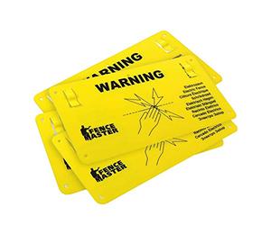 Eider Lot de 5 Panneaux d'avertissement pour clôture électrique - avec Clips de Fixation - International avec 9 Langues - Imprimé des Deux côtés