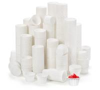 Eidoct Lot de 1 000 pots et ramequins en papier ciré de 15 ml - Gobelets étanches pour médicaments, condiments, échantillons, desserts, sauces (petits gobelets en papier soufflé blanc)