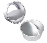 Eidoct Lot de 2 moules à gâteau ronds en aluminium anti-adhésif avec fond amovible pour mariage, anniversaire et Noël - 20,3 cm