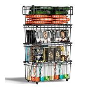 Eidoct Lot de 4 paniers de congélation empilables pour congélateurs coffres, organiseur de congélateur avec poignées, tri et récupération faciles des aliments congelés, meilleure circulation de l'air