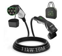 EIDYBOX Type 2 Câble de Recharge Voiture Electrique 11KW 10M Triphasé 16A Cable Type 2 avec Sac de Transport, Compatible avec Model 3 S X Y, Zoe, e-Tron, i3, i4, i7, IX, ID.3, ID.4, ID. 5