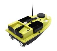 Eieblek Bateau à appât GPS, télécommandé, 500 m, avec lumière de navigation et écran LCD, 4 boîtes à appâts, sondeur de poisson, bateau à appât, télécommande 2,4 G