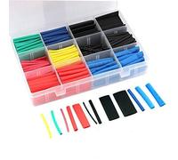 Eiechip Rouleau de gaines thermorétractables double paroi adhésif thermo-rétractable kit avec boîte... Gaine thermorétractable 5 clors