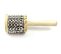 Eieenotee 1 PCS de Kabasa en Bois de 11,5 cm de Diamètre, Instrument de Percussion à Manivelle en Bois + Métal pour L'Éducation Musicale des Adultes.