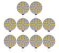Eieenotee 10 Pièces 4,8 W G4 Socket 5050 SMD Mini Ampoule LED sur DC 12 V Remplacer la Lampe Halogène à Deux Broches Ampoule LED Lumières Blanches Chaudes