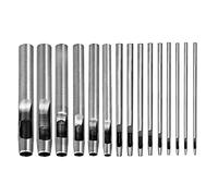 Eieenotee 15Pc Hollow Punch Leather Hole Punch Cutter 0.5Mm-10Mm Round Punch Tool Set Leather Craft Working Kit pour Leather,Watch