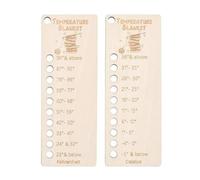 Eieenotee 2 Pièces Nuancier de Couverture de Température Outil de Couleur de Couverture en Bois Carte D'Organisateur D'Ombre de Laine Planificateur de Couverture Portable Installation Facile