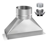 Eieenotee 4 "Dia X 3-1/4" X 10 "L Kit de Ventilation Micro-Ondes de la Transition en Acier Galvanis¨¦ en Acier Galvanis¨¦ pour Le Conduit