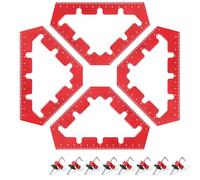 Eieenotee 4 Pièces Pinces D'Angle pour Outils de Travail Du Bois, Pinces à 45 et 90 Degrés Carrés de Positionnement en Alliage D'Aluminium Pinces à Angle Droit