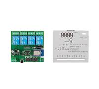 Eieenotee 4CH Tuya WiFi Smart Switch WiFi Switch WiFi Switch DIY Minuterie 7-32V 5V 2.4G WiFi Module Domotique pour IFTT Home