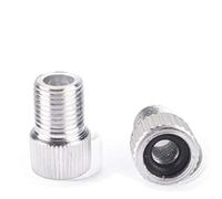 Eieenotee 50 Pièces Séries Convertisseur Vélo de Route Vélo Accessoires Cycle Pompe Tube Interrupteur Bouche Vélo Valve Adaptateur Argent