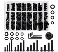 Eieenotee Assortiment de Vis Métriques de 1120 Pièces Assortiment de Boulons Métriques M3//M5/M6 en Acier Allié de Qualité 10.9
