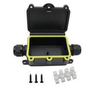 Eieenotee Boîte Électrique Souterraine à 2 Voies de Type Clamshell, IP68 Boîte de Jonction Externe avec Bornie et Boîtier en Plastique Étanche à L'Air