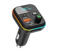 Eieenotee Chargeur de Voiture Lecteur Mp3 Bluetooth 5.0 Bluetooth, Cl¨¦ USB Carte M¨¦Moire QC 3.0 Remplacement de Tension de Charge