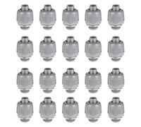 Eieenotee Connecteurs de Conduit 20 Pcs, Connecteur Étanche NPT de 1/2 Pouce Non Métallique pour Raccords de Conduits Flexibles Électriques en PVC