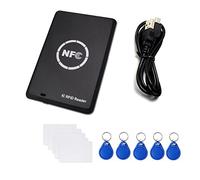 Eieenotee Copieur RFID Duplicateur Porte-CléS NFC Lecteur de Carte à Puce Graveur 13.56MHz Programmeur Crypté USB UID EM4305 Copie D'éTiquette de Carte