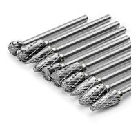 Eieenotee de Fraises en Carbure Compatibles avec pour Rotatif 1/8 Pouces Tige 10 Pièces Meuleuse Outil Rotatif Râpe Bits Accessoires