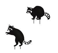 Eieenotee Enjeux de Statues de Jardin d'animaux en Métal, Piquets de Jardin Décoratifs d'animaux à Silhouette d'animal Noir, Statues d'animaux D'Extérieur