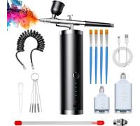 Eieenotee Ensemble A¨¦rographe A¨¦rographe Portable avec Compresseur Ensemble A¨¦rographe Portatif Id¨¦al pour les Taches Complexes Telles Que les Tatouages/Manucures A