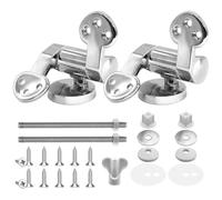 Eieenotee Ensemble de Remplacement de Charnière de Siège de Toilette en Alliage en Alliage en Alliage avec Mécanisme de Clôture Doux 2 Pack Kit de Fixation de Couvercle de Toilette en Argent