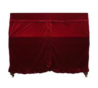 Eieenotee Housse de Piano Tridimensionnelle, Housse de Piano en Velours Doré, Housse Anti-Poussière Épaisse pour Piano, Housse de Piano à Queue Rouge