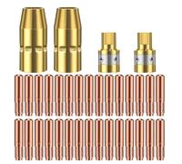 Eieenotee Kit D'Accessoires pour de Soudage MIG, Embouts de Contact de 0,030 Pouce, Diffuseur de Buse Sans Gaz Compatible avec pour la Soudeuse H-9/10 M-100/150