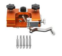 Eieenotee Kit D'Affûtage de Tronçonneuse à Manivelle en Métal Orange avec 5 Bavures pour Tronçonneuse de 4 à 22 Pouces et Scie Électrique