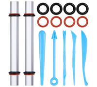 Eieenotee Kit de Fournitures D'Outils D'Argile Sec à L'Air avec des Anneaux D'Épaisseur 15 Pcs Outils D'Argile en Polymère Clair