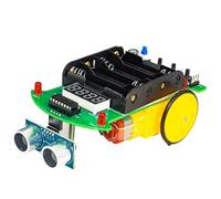 Eieenotee Kit de Soudage de Voiture à Ultrasons et Évitement D'Obstacles, Microcontrôleur, Programmation de Voiture Intelligente, Pratique, et Facile à Utiliser