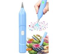 Eieenotee Kit de Stylo de Peinture de Diamant ¨¦lectrique Electric Wireless USB-C Batterie Rechargeable Batterie Diamond Art Tools Vacuum Diamond Art Art Pen pour All Diamonds Painting Kit Bleu
