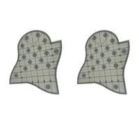 Eieenotee Modèle de Courtepointe en Festonnée, Modèles de Courtepointe, Modèle en Acrylique, Outils de Couture pour Tailleur à Domicile, Règle de Patchwork Festonnée, 2 Pièces