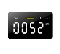 Eieenotee Moniteur de Qualit¨¦ de L'Air 1 Pi¨¨ce, Compteur de Qualit¨¦ de L'Air Int¨¦rieur D¨¦tecte les PM2,5 et les, D¨¦tecteur Portable, Plastique Blanc pour H?, ¨¦cole, Bureau ¨¤ Domicile