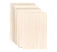 Eieenotee Paquet de 12 Feuilles de Bois de 12 X 8 X 1/13 Pouces Feuilles de Bois de Balsa pour L'Artisanat, Planches Carrées en Bois Non Finies