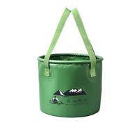 Eieenotee Seau Pliable avec Poignée pour Camping, Pêche, Randonnée, Sac à Main Pliable pour Réservoir d'eau, Portable Pliable Vert