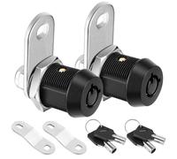 Eieenotee Serrure D'Armoire avec Clé, Serrure à Came Tubulaire Robuste de 5/8 Pouces pour Serrure de Rangement de Compartiment de Camping-Car, Ensemble Serrures à Came Camping-Car