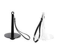 Eieenotee Support de de Poignet Transparent en Acrylique avec Organisateur de Dragonne en Cuir pour Fournitures de Tricot 2 Pièces