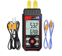 Eieenotee Thermocouple Num¨¦rique Thermom¨¨tre Double Canal K/J Thermom¨¨tre-328-2501 ¨H Compteur de Temp¨¦rature HVAC Industriel ¨¤ Large Gamme