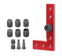 Eieenotee Traceur de Lignes Auto-Centreur avec Gabarit pour Goujons, Équerre de Localisation pour Outils de Menuiserie en Bois.