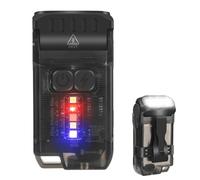 Eieenotee V15 LED Petite Lampe de Poche Puissante, 10 Modes Mini Lampe de Poche Porte-Clés Lampe de Poche Portable Rechargeable (Noir)
